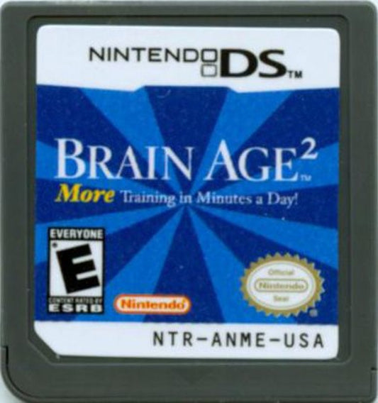 Brain Age 2 cartridge for Nintendo DS (DS) educational puzzle training video game