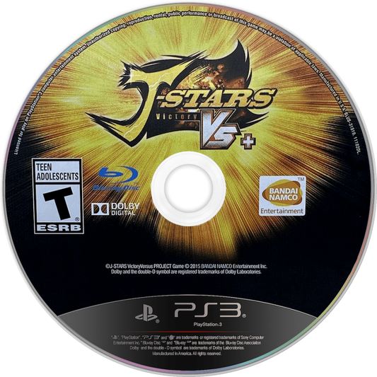 J Stars Victory VS Plus disc art for PlayStation 3 (PS3) video game