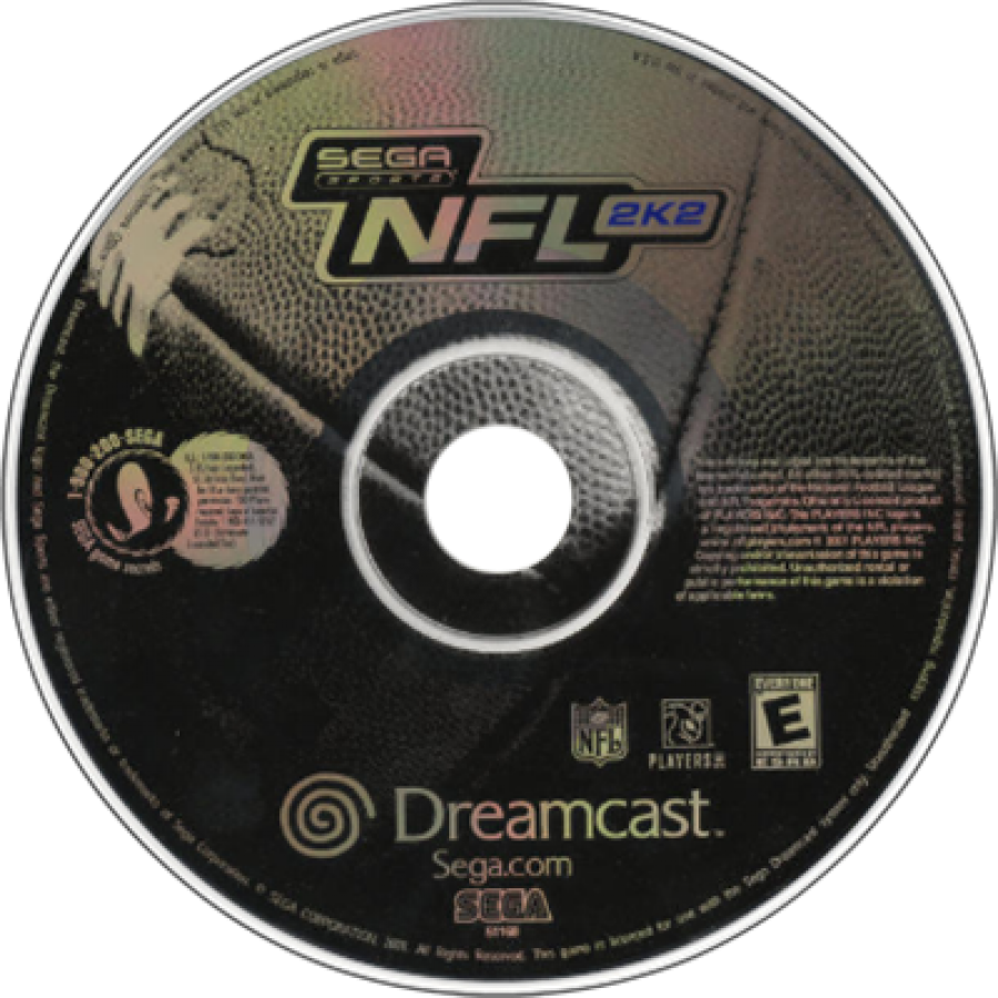 NFL 2K2 disc art for Sega Dreamcast (DC) video game