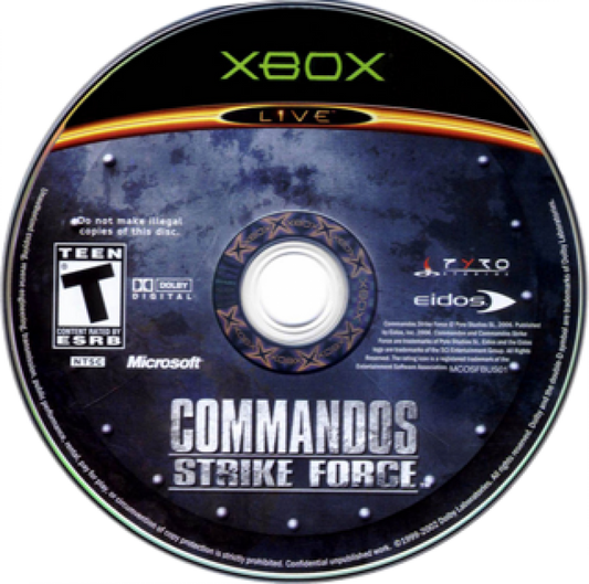 Commandos: Strike Force disc art for Xbox (XBOX) video game