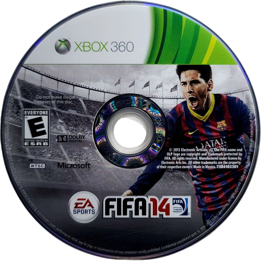 FIFA 14 disc for Xbox 360 (X360) sports soccer video game