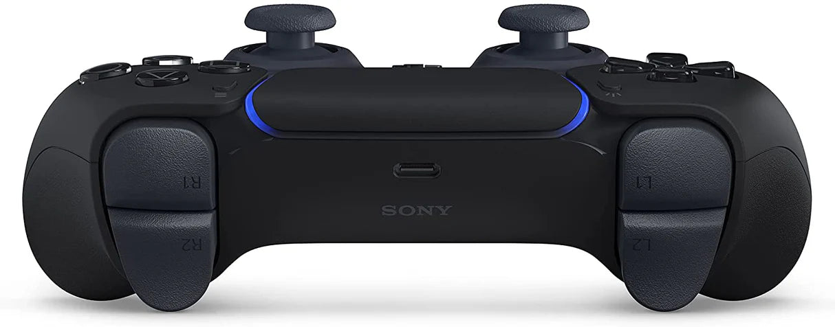 PlayStation 5 DualSense Wireless Controller New Midnight Black official accessory immersive gaming haptic feedback adaptive triggers built-in microphone create button top of controller