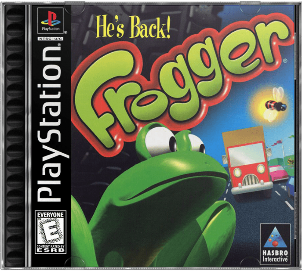 Frogger cover art for PlayStation 1 (PS1) video game