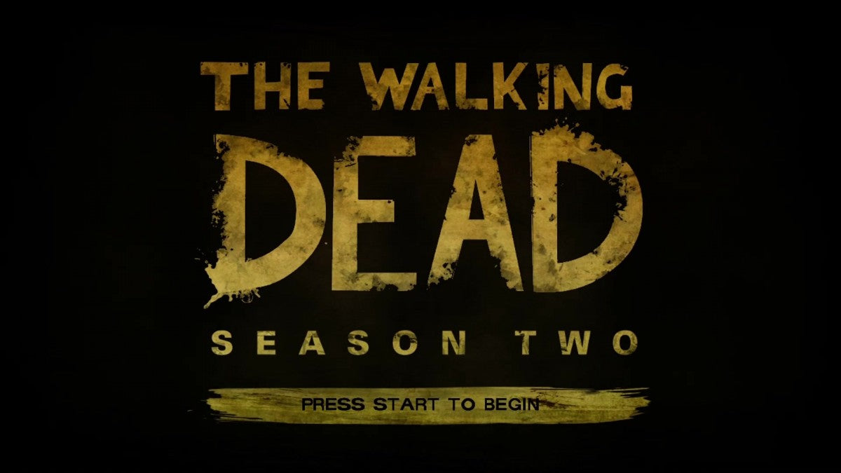 The Walking Dead: Season Two start screen for Xbox 360 (X360) episodic graphic adventure video game