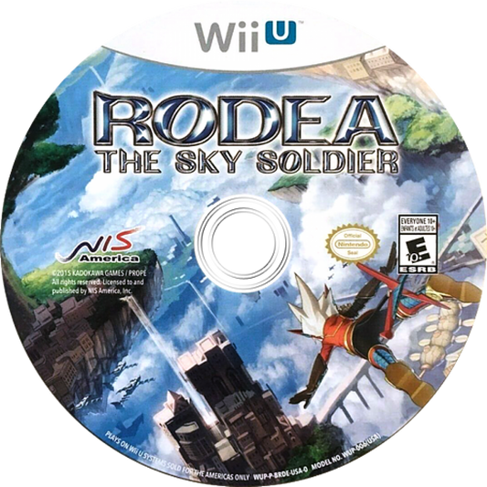 Rodea the Sky Soldier disc cover art for Nintendo Wii U (WiiU) video game