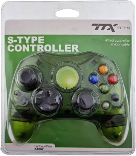 TTX Tech Xbox wired Controller S clear green accessory for Xbox XBOX