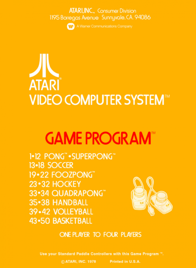 Video Olympics back cover art for Atari 2600 video game