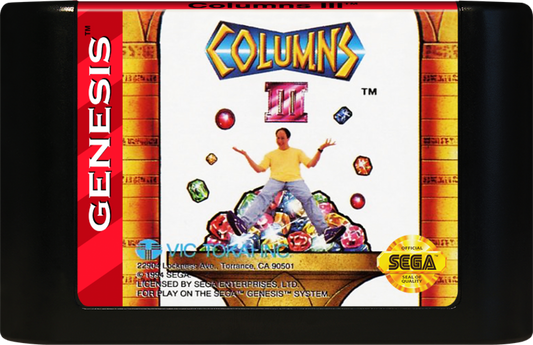 Columns III: Revenge of Columns cartridge for Sega Genesis (GEN) video game
