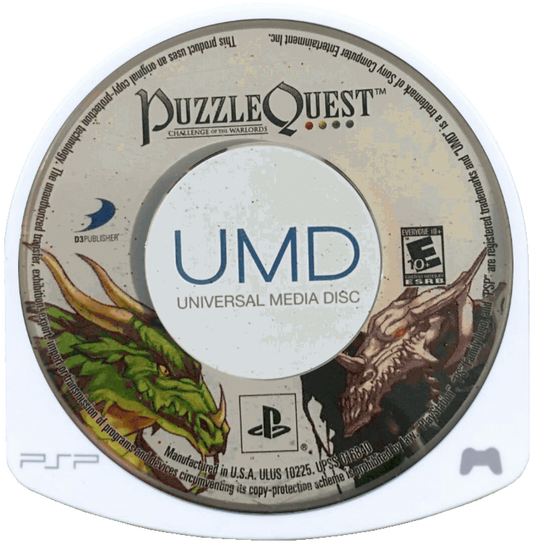 Puzzle Quest: Challenge of the Warlords disc for PlayStation Portable (PSP) match-3 role-playing puzzle game