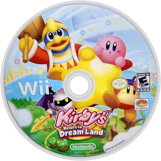 Kirby's Return to Dream Land disc art for Nintendo Wii (Wii) video game