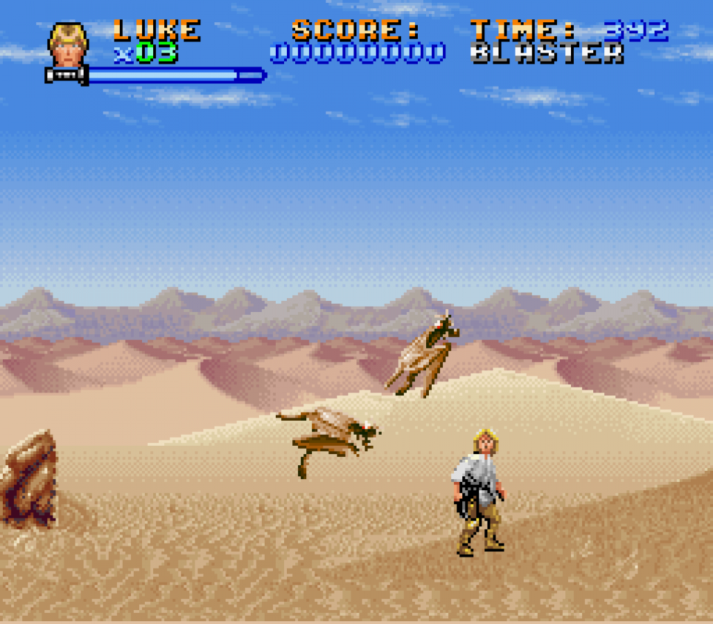 Super Star Wars gameplay image for Super Nintendo Entertainment System (SNES) retro video game