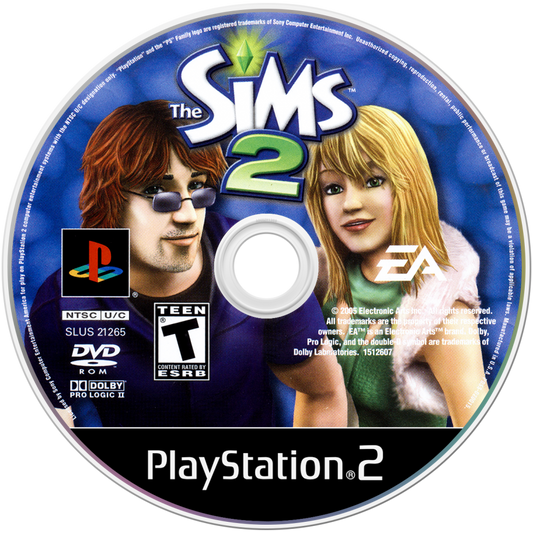 The Sims 2 PS2 PlayStation 2 life simulation game sandbox gameplay character creation social simulation open ended gameplay retro video game disc