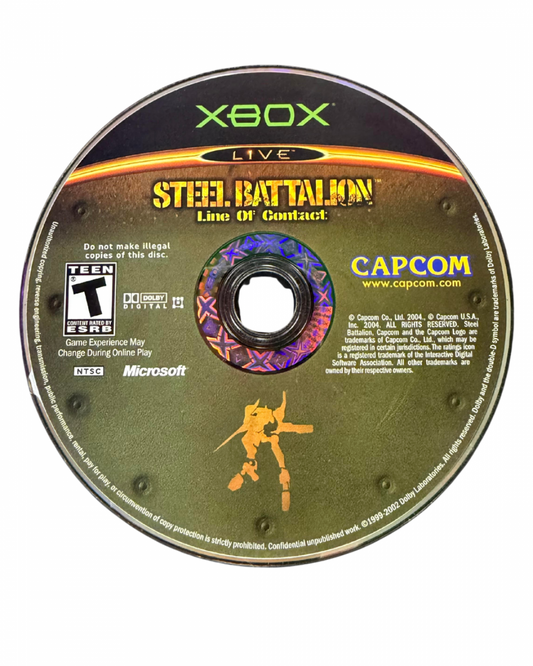 Steel Battalion Line of Contact Xbox original game mech combat simulator online multiplayer tactical shooter Capcom title complete in box collectible retro video game for Xbox console disc