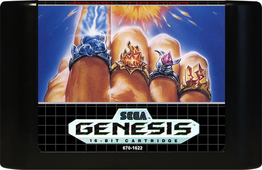 Jewel Master Sega Genesis GEN for retro video game enthusiasts featuring action platforming gameplay fantasy adventure magical ring powers elemental abilities challenging stages mythological enemies classic 16 bit action and collectible gaming appeal cartrdige