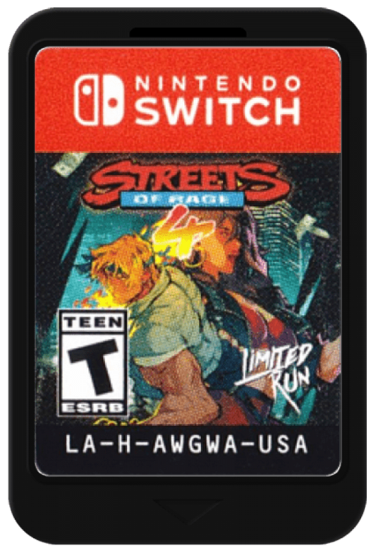 Streets of Rage 4 cartridge for Nintendo Switch NS fighting video game