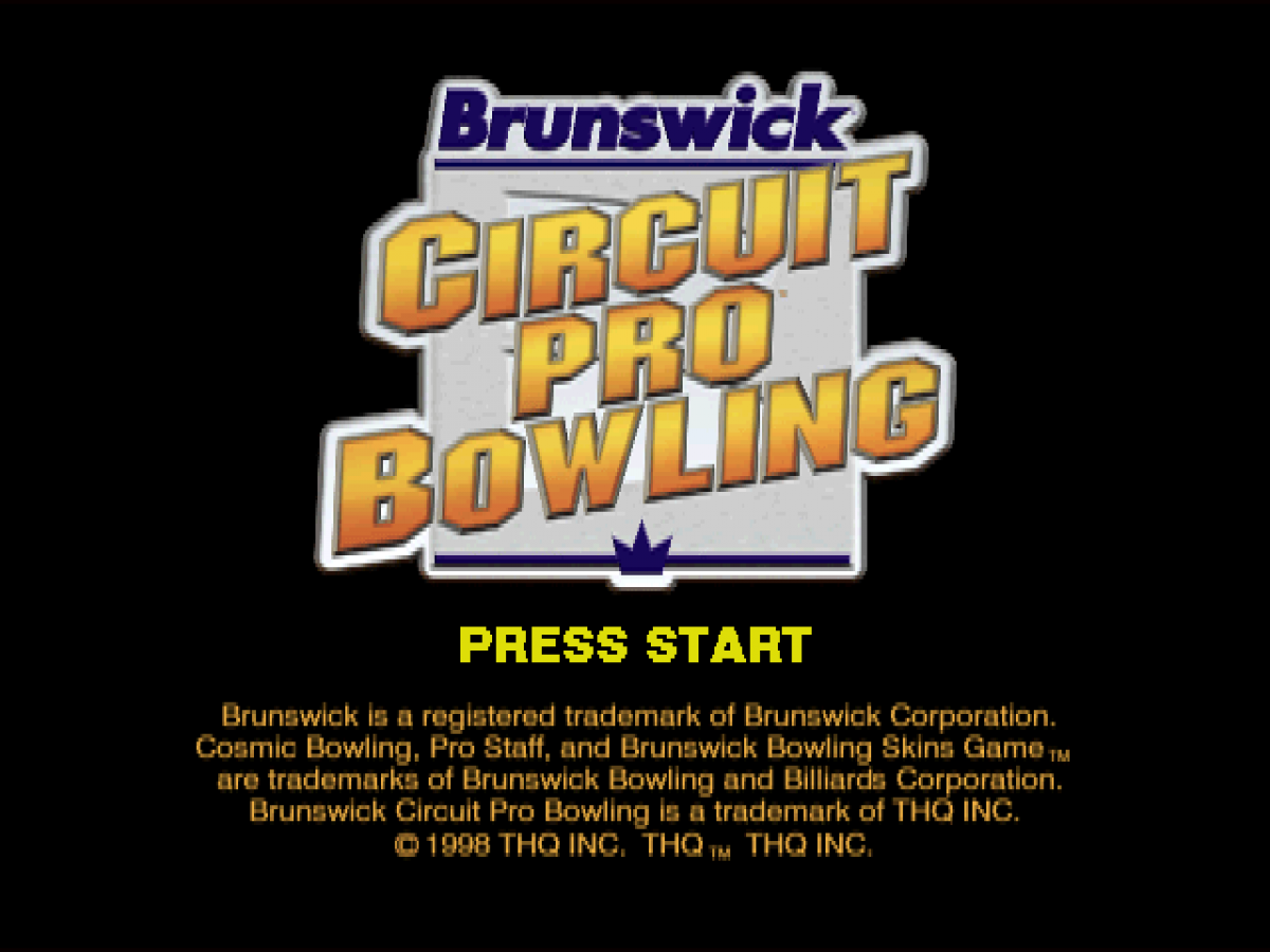 Brunswick Circuit Pro Bowling homescreen for PlayStation 1 PS1 retro bowling video game