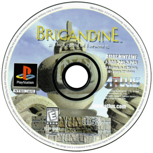 Brigandine The Legend of Forsena disc for PlayStation 1 (PS) retro video game