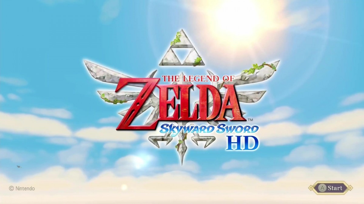The Legend of Zelda Skyward Sword HD title screen for Nintendo Switch (NS) video game