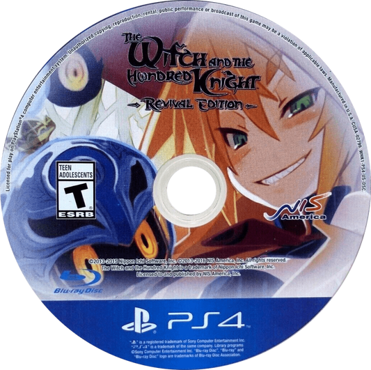The Witch and the Hundred Knight Revival Edition for PS4 featuring enhanced dark fantasy action RPG gameplay and updated visuals disc