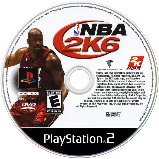 NBA 2K6 – PlayStation 2 (PS2) basketball sports video game disc