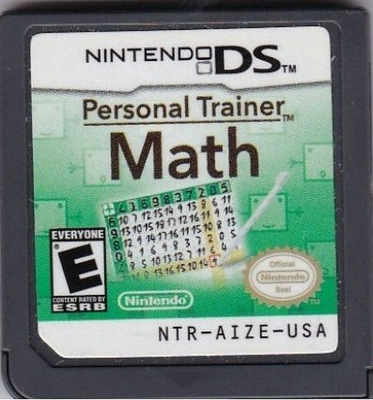 Personal Trainer: Math cartridge for Nintendo DS (DS) educational math training video game