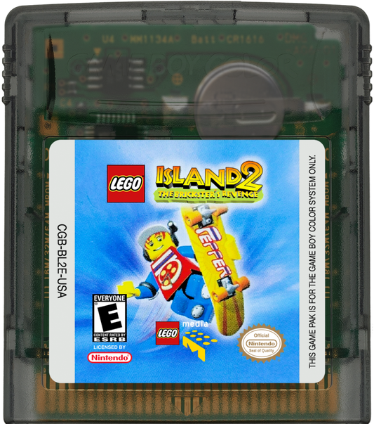 Lego Island 2: Brickster’s Revenge Game Boy Color action-adventure video game cartridge