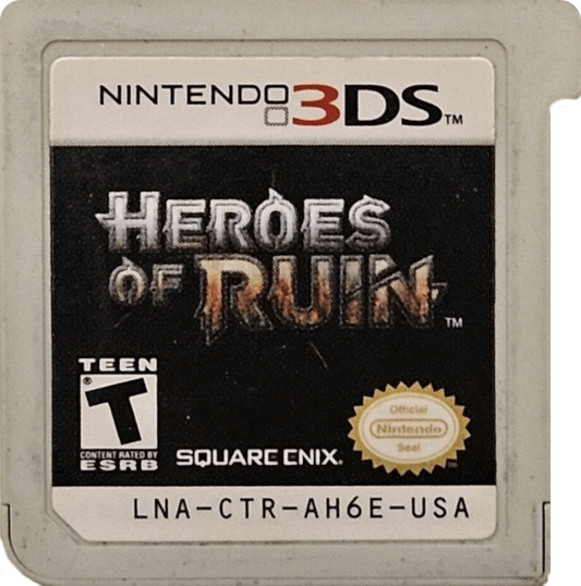 Heroes of Ruin Nintendo 3DS game featuring action RPG gameplay with dungeon crawling loot based progression character classes and online cooperative multiplayer in a dark fantasy world cartridge