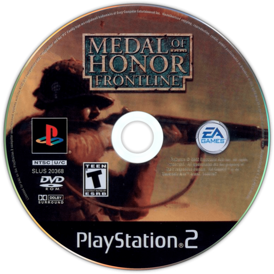 Medal of Honor: Frontline disc art for PlayStation 2 (PS2) video game