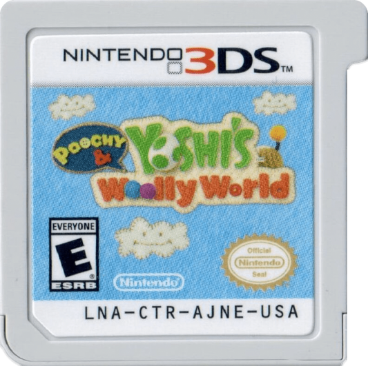 Poochy & Yoshi's Wooly World cartridge for Nintendo 3DS (3DS) adventure video game
