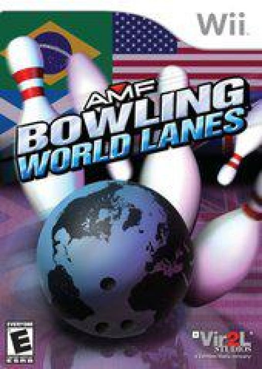AMF bowling World Lanes cover art for Nintendo Wii video game.