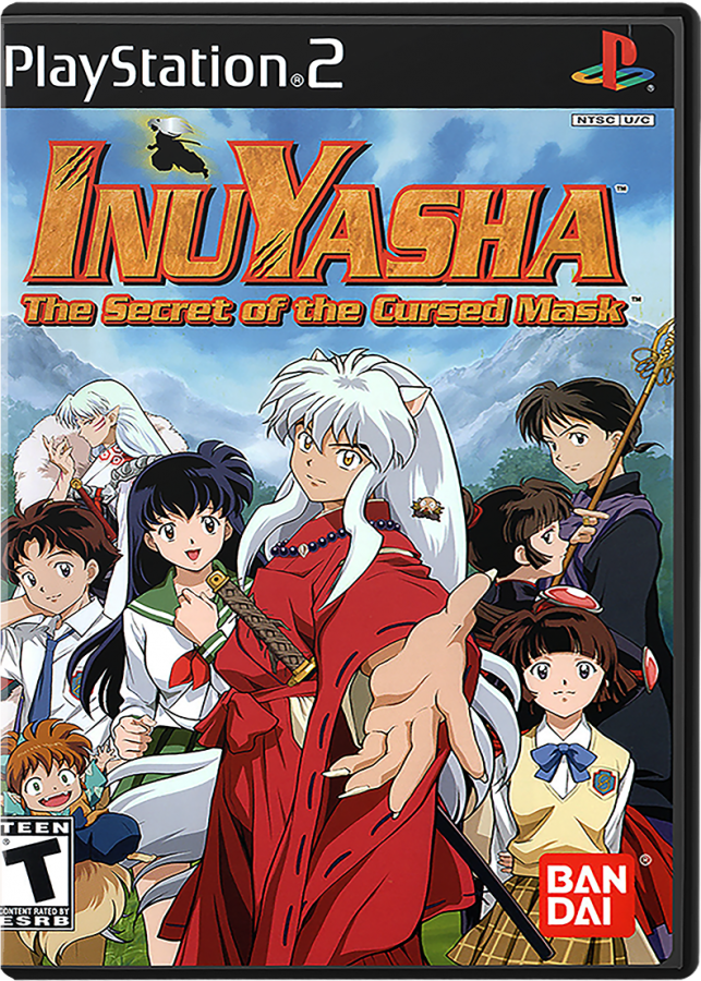 Inuyasha Secret of the Cursed Mask cover art for PlayStation 2 (PS2) video game