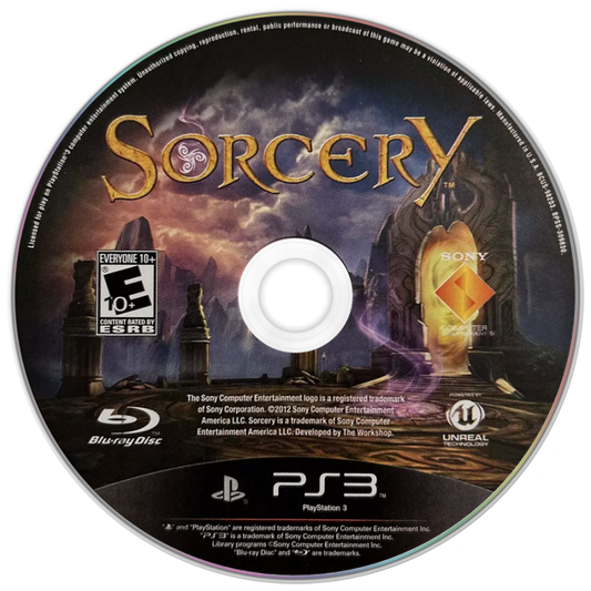 Sorcery PS3 Sony PlayStation 3 motion control fantasy magic adventure game spellcasting wand gameplay Move controller exclusive action RPG style combat enchanted world magical battles PlayStation 3 software video game title disc