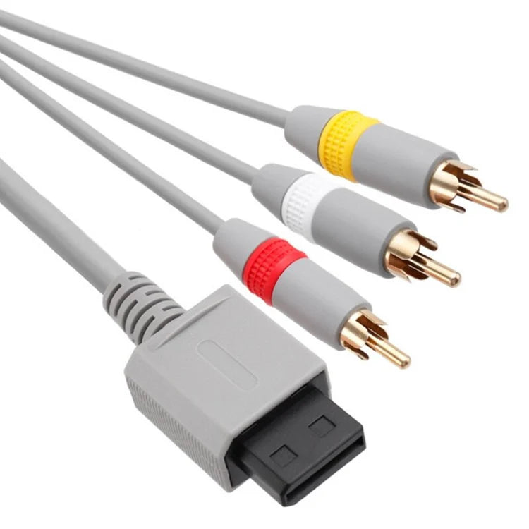 XYAB brand AV cable compatible with Nintendo Wii and Wii U consoles for connecting to TV and transmitting audio and video signals