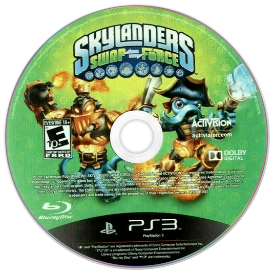 Skylanders: Swap Force disc art for PlayStation 3 (PS3) video game