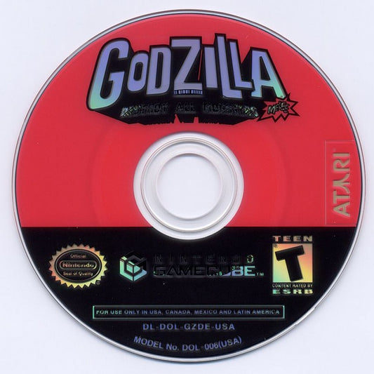Godzilla: Destroy All Monsters Melee disc for GameCube (GC) fighting action video game