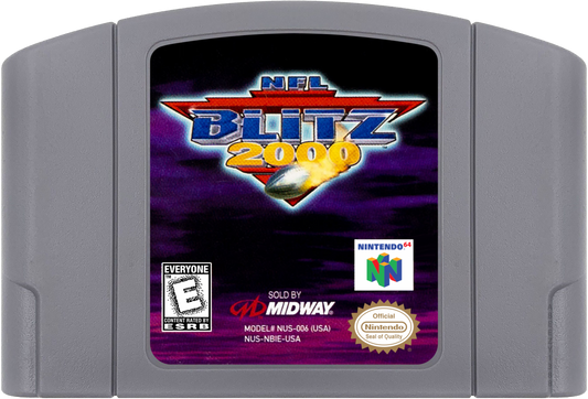 NFL Blitz 2000 cartridge for Nintendo 64 (N64) video game