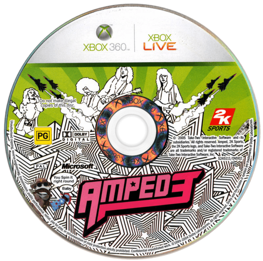 Amped 3 disc art for Xbox 360 (X360) video game