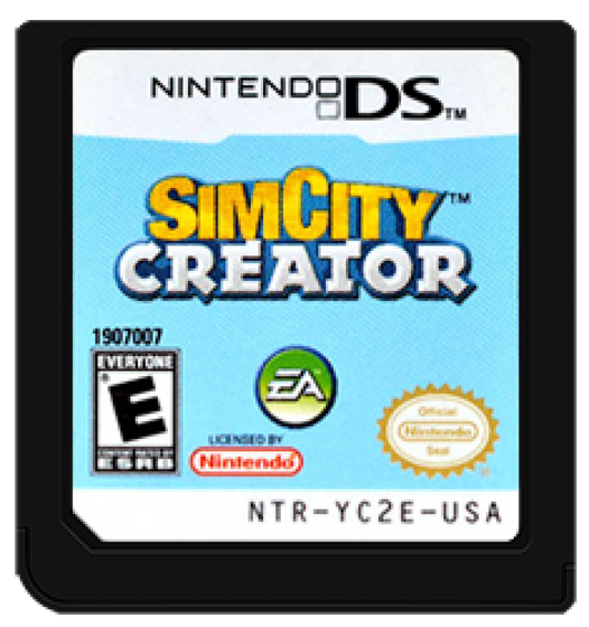 SimCity Creator cartridge for Nintendo DS (DS) city-building simulation video game