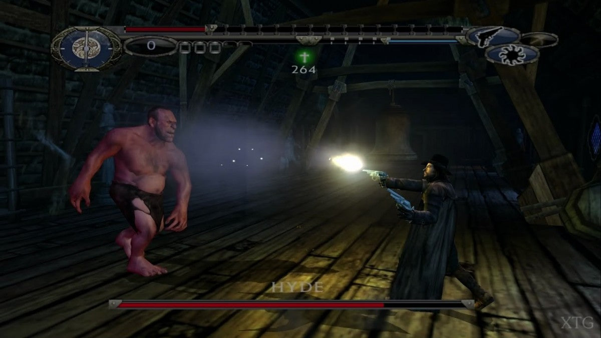 Van Helsing for PlayStation 2 action adventure hack and slash game based on the Universal monster film featuring Dracula werewolves gothic horror combat campaign mode gameplay