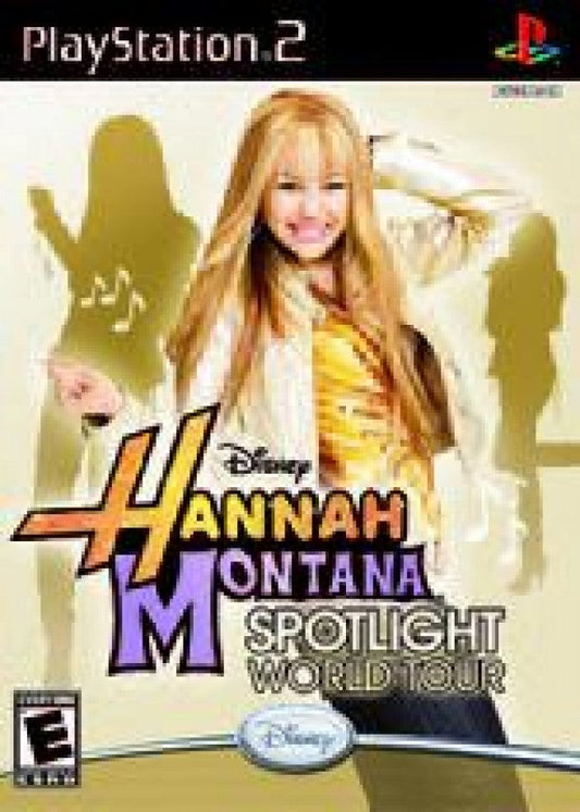 Hannah Montana Spotlight World Tour cover art for PlayStation 2 (PS2) video game
