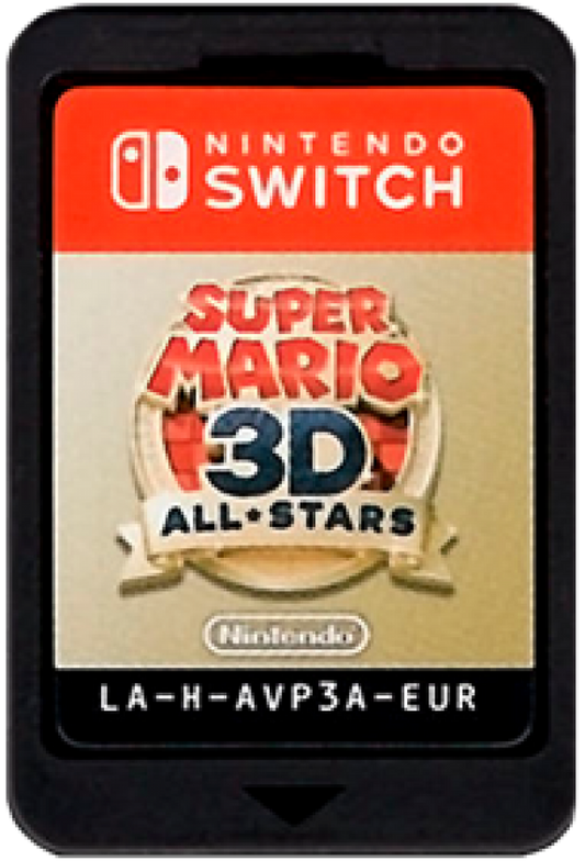 Super Mario 3D All-Stars PAL Nintendo Switch compilation featuring Super Mario 64 Super Mario Sunshine Super Mario Galaxy 3D platforming adventure collection limited release cartridge art