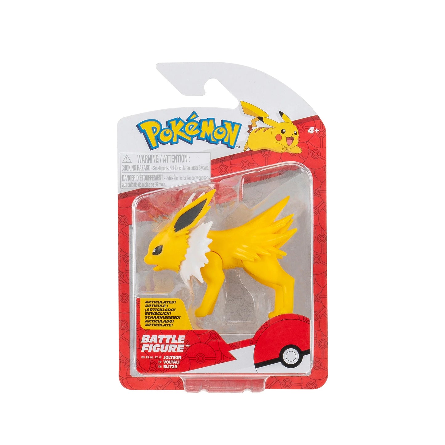 Pokémon action figure featuring Jolteon electric type Eevee evolution detailed sculpt display toy for fans and collectors