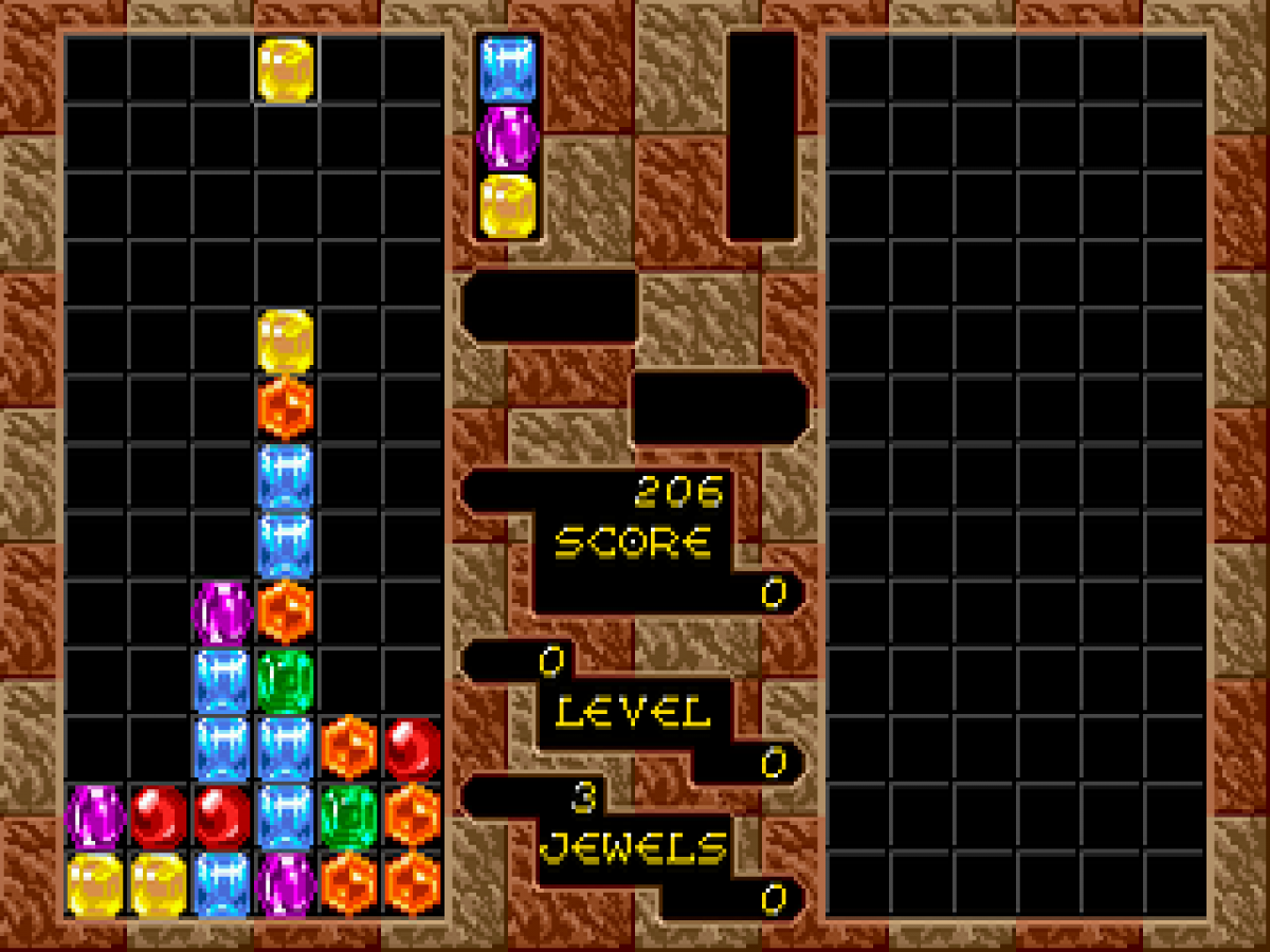Columns gameplay for Sega Genesis (GEN) video game