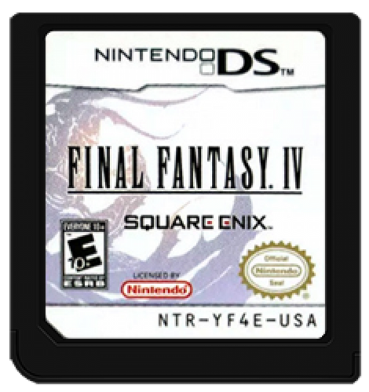 Final Fantasy IV DS Nintendo DS DS for role playing video game fans featuring classic fantasy adventure turn based combat memorable characters epic storyline character progression magic abilities dungeon exploration challenging battles and enhanced Nintendo DS graphics collectible gaming appeal cartridge