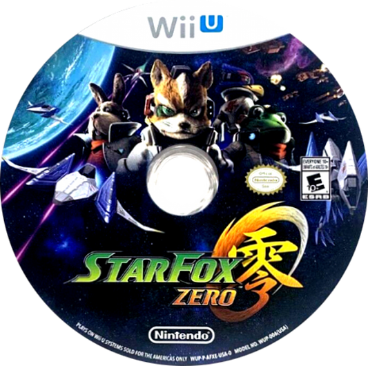 Star Fox Zero disc cover art for Nintendo WII U (WII U) video game.