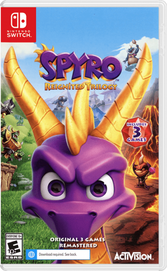 Spyro: Reignited Trilogy – Nintendo Switch (NS) cover art for video game for NS