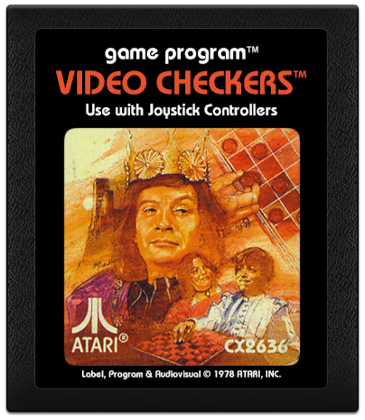 Video Checkers cartridge art for Atari 2600 (2600) video game