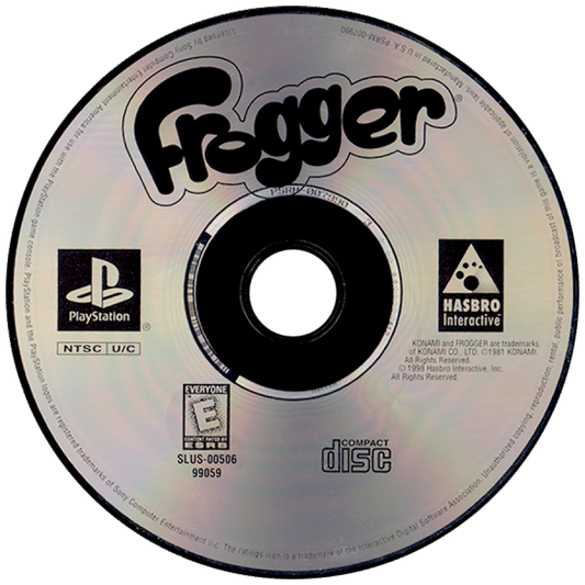 Frogger disc for PlayStation 1 (PS1) retro video game