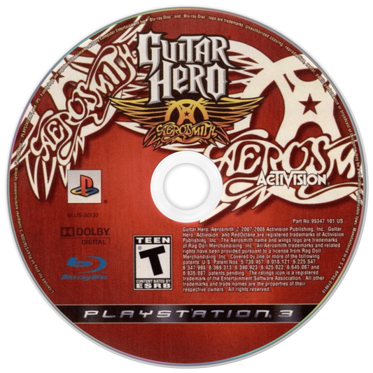 Guitar Hero Aerosmith disc for PlayStation 3 (PS3) video game