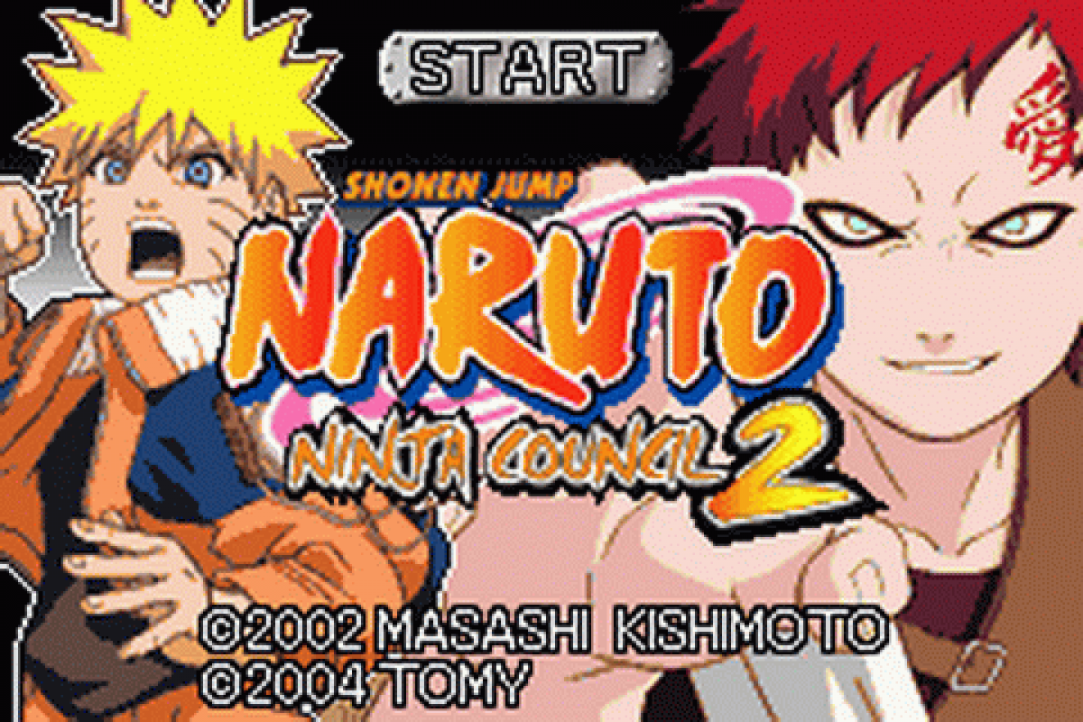 LocalID_24932Naruto Ninja Council 2 title screen for Game Boy Advance (GBA) video game